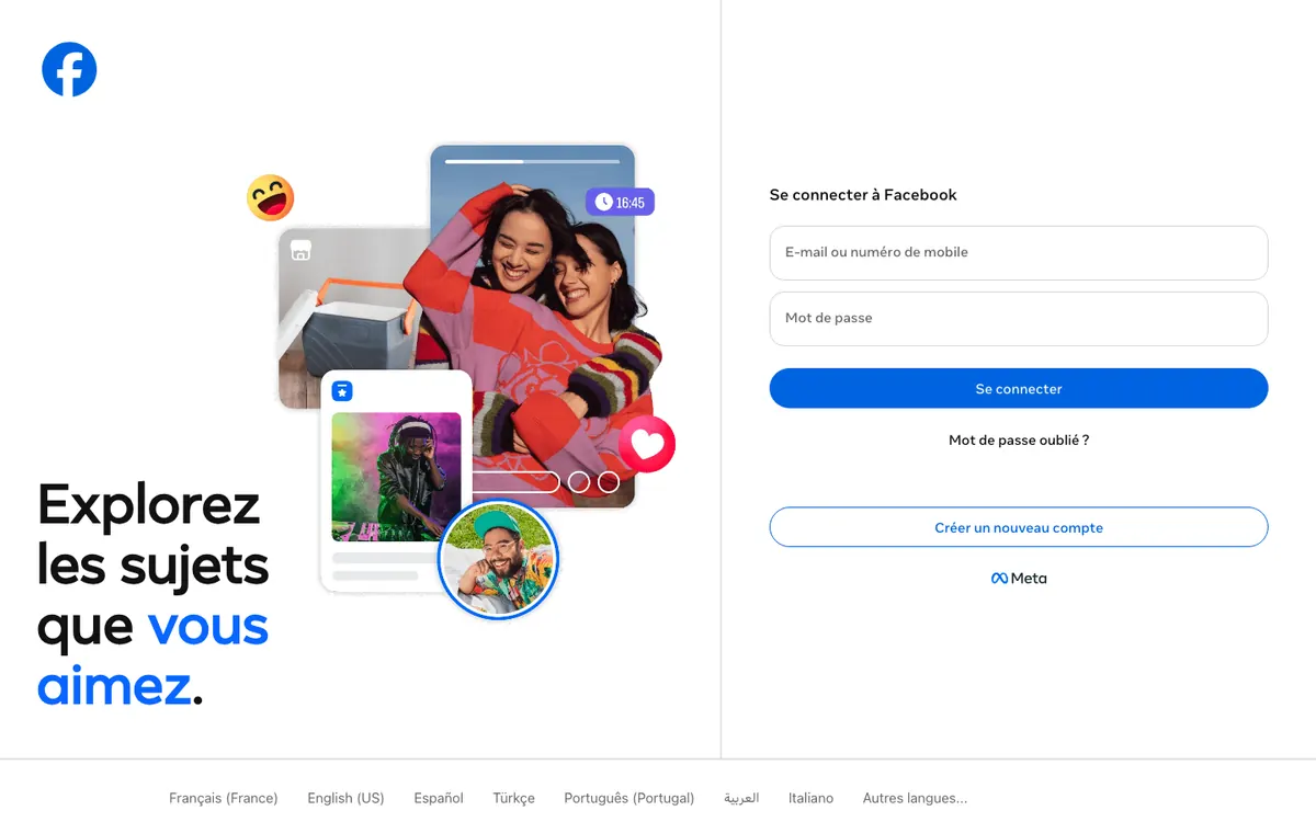 Facebook official site