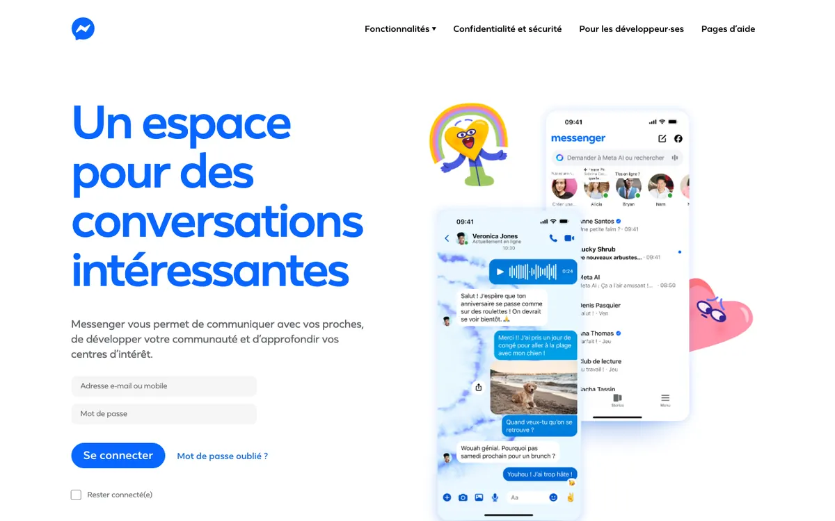 Messenger official site
