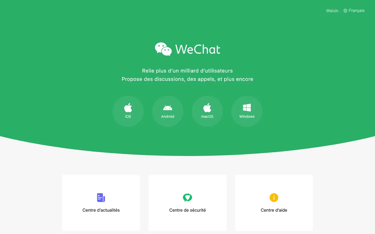 WeChat official site